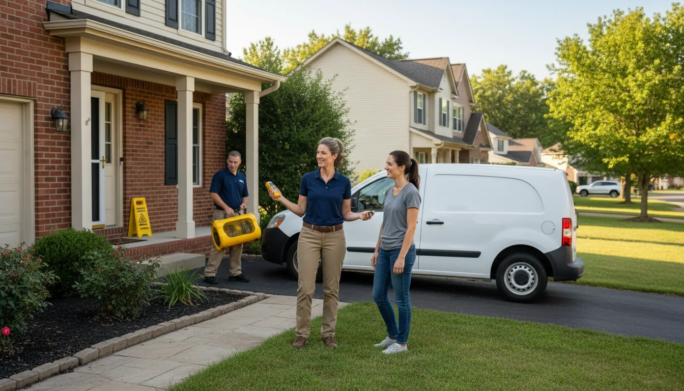 Residential water damage restoration in Forest City, IL